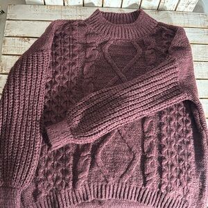 Women’s Sonoma maroon knit sweater size Large